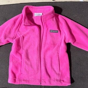 Columbia Girls' Hot Pink Full-Zip Fleece Jacket